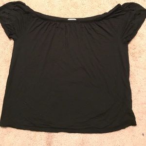 Women’s black off the shoulder  Old Navy top